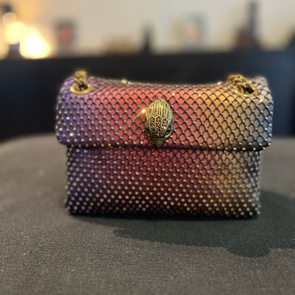 Kurt Geiger Handbags - Kurt Geiger Mini Kensington Crystal Satin Bag